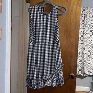 Navy and White Gingham Dress